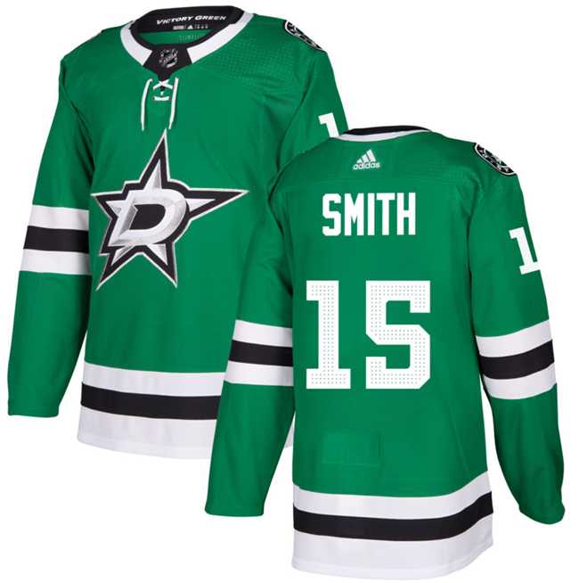Men%27s Dallas Stars #15 Craig Smith Green Stitched Jersey->dallas stars->NHL Jersey